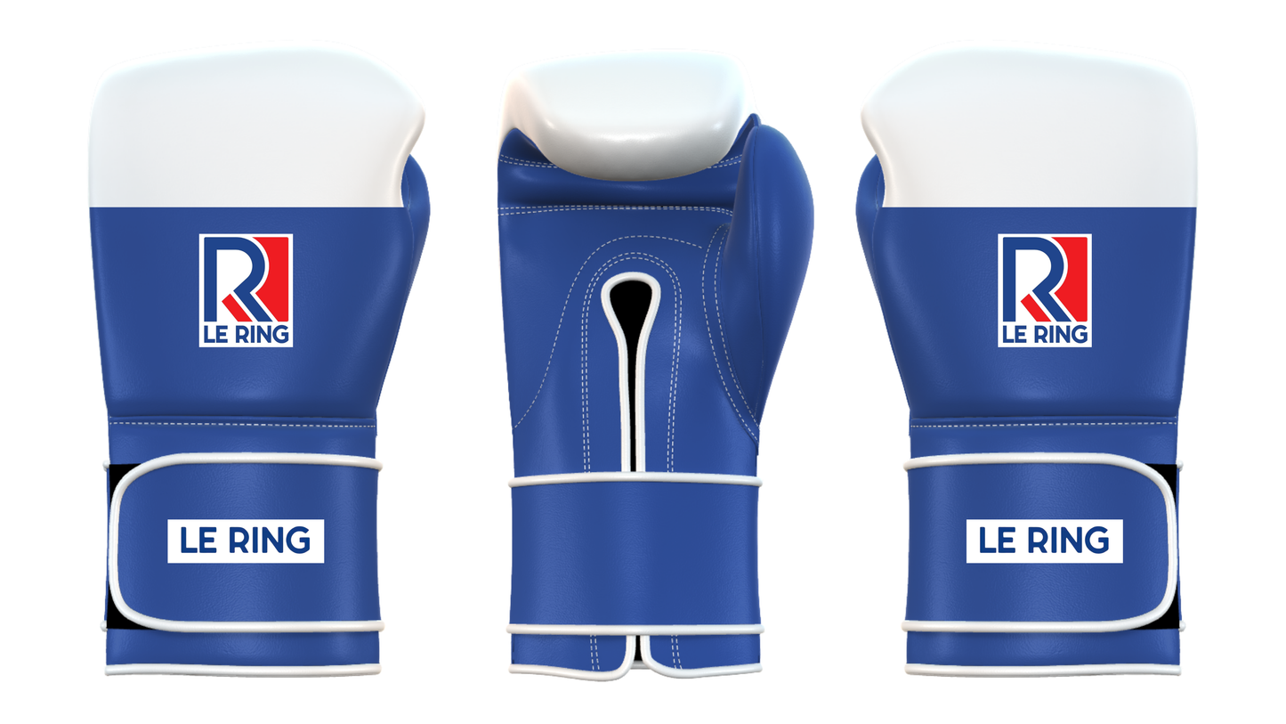 Le Ring Amateur Gloves | White & Blue