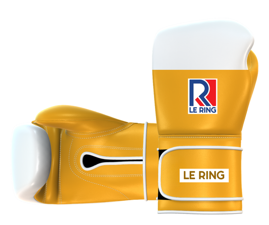 Le Ring Amateur Gloves | White & Yellow