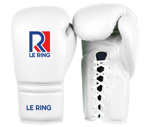 Le Ring Lace-Up Gloves | White
