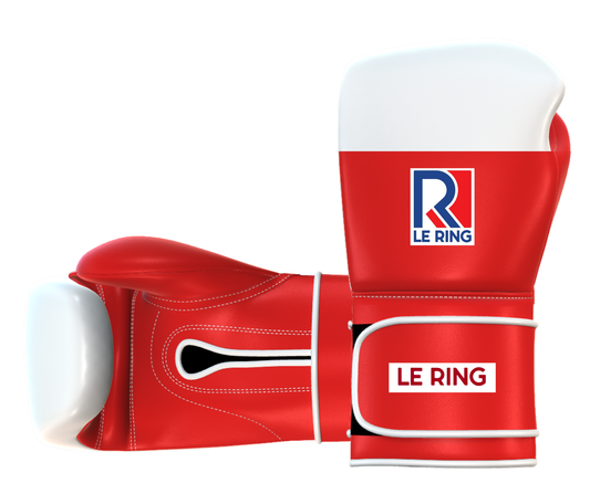 Le Ring Amateur Gloves | White & Red