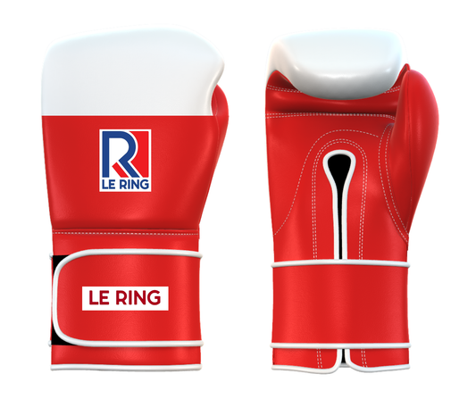 Le Ring Amateur Gloves | White & Red
